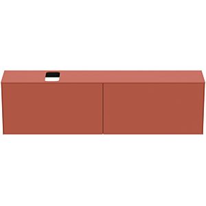 Ideal Standard vasque Conca T3998Y3 avec découpe, 2 tiroirs, 200 x 37 x 55 cm, laqué mat Sunset