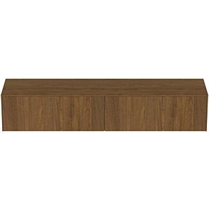 Ideal Standard vasque Conca T4316Y5 sans découpe, 2 tiroirs, 200x50,5x37 cm, placage noyer foncé