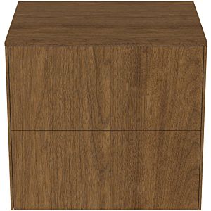 Ideal Standard Conca vanity unit T4321Y5 without cut-out, 2 pull-outs, 60x50.5x55 cm, dark walnut veneer