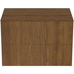 Ideal Standard Conca vanity unit T4322Y5 without cut-out, 2 pull-outs, 80x50.5x55 cm, dark walnut veneer