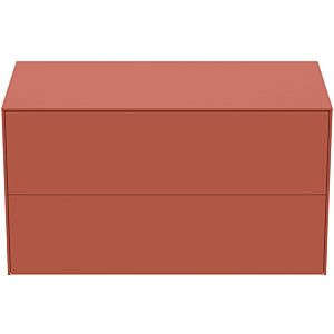 Ideal Standard Conca Waschtisch-Unterschrank T4323Y3 ohne Ausschnitt, 2 Auszüge, 100x50,5x55 cm, Sunset matt lackiert