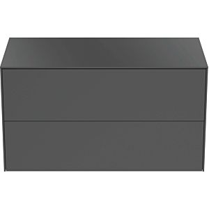 Ideal Standard vasque Conca T4323Y2 sans découpe, 2 tiroirs, 100x50,5x55 cm, laqué anthracite mat