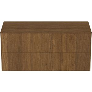 Ideal Standard vasque Conca T4324Y5 sans découpe, 2 tiroirs, 120x50,5x55 cm, placage noyer foncé