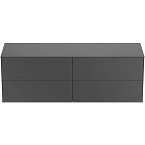 Ideal Standard vasque Conca T4325Y2 sans découpe, 4 tiroirs, 160x50,5x55 cm, laqué anthracite mat