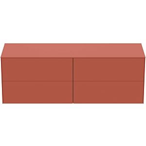 Ideal Standard Conca vanity unit T4325Y3 without cut-out, 4 pull-outs, 160x50.5x55 cm, Sunset matt lacquered
