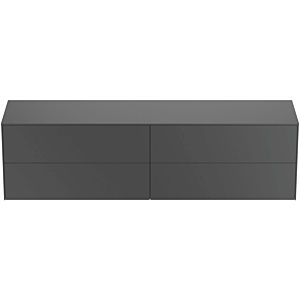 Ideal Standard Conca Waschtisch-Unterschrank T4326Y2 ohne Ausschnitt, 4 Auszüge, 200x50,5x55 cm, Anthrazit matt lackiert