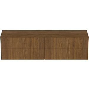Ideal Standard vasque Conca T4326Y5 sans découpe, 4 tiroirs, 200x50,5x55 cm, placage noyer foncé