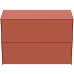 Ideal Standard vasque Conca T4328Y3 sans découpe, 2 tiroirs, 80x37x55 cm, laqué mat Sunset