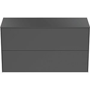 Ideal Standard vasque Conca T4329Y2 sans découpe, 2 tiroirs, 100x37x55 cm, laqué anthracite mat