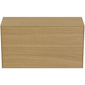Ideal Standard Conca Waschtisch-Unterschrank T4329Y6 ohne Ausschnitt, 2 Auszüge, 100x37x55 cm, Eiche hell Furnier