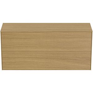 Ideal Standard vasque Conca T4330Y6 sans découpe, 2 tiroirs, 120x37x55 cm, placage Eiche hell