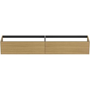 Ideal Standard Conca Waschtisch-Unterschrank T4333Y6 240x50,5x36cm, ohne Waschtisch-Platte, 2 Auszüge, Eiche hell Furnier