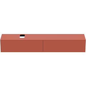Ideal Standard vasque Conca T4334Y3 240x50.5x37cm, avec découpe, 2 tiroirs, laqué mat Sunset