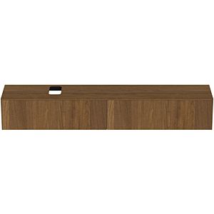 Ideal Standard vasque Conca T4334Y5 240x50.5x37cm, avec découpe, 2 tiroirs, placage noyer foncé