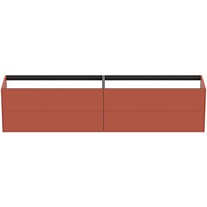 Ideal Standard vasque Conca T4336Y3 240x50,5x54cm, sans plan vasque, 4 tiroirs, laqué mat Sunset