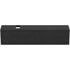 Ideal Standard vasque Conca T4337Y4 240x50.5x55cm, avec découpe gauche / droite, 4 tiroirs, placage chêne flammé