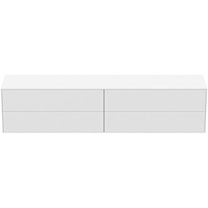 Ideal Standard Conca vanity unit T4338Y1 without cut-out, 4 pull-outs, 240x50.5x555 cm, matt white lacquered