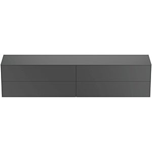 Ideal Standard Conca Waschtisch-Unterschrank T4338Y2 ohne Ausschnitt, 4 Auszüge, 240x50,5x555 cm, Anthrazit matt lackiert