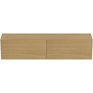 Ideal Standard vasque Conca T4338Y6 sans découpe, 4 tiroirs, 240x50,5x555 cm, placage Eiche hell