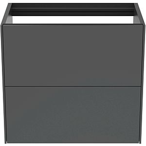 Ideal Standard vasque Conca T4354Y2 sans plan vasque, 2 tiroirs, 60x37x54 cm, laqué anthracite mat