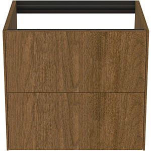 Ideal Standard vasque Conca T4355Y5 sans plan vasque, 2 tiroirs, 60x50,5x54 cm, placage noyer foncé