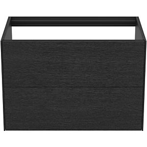 Ideal Standard vasque Conca T4356Y4 sans plan vasque, 2 tiroirs, 80x50,5x54 cm, plaqué chêne flammé