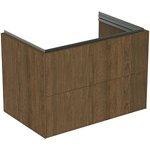Ideal Standard Conca Waschtisch-Unterschrank T4574Y5 80x50x55cm, 2 Auszüge, Walnuss dunkel Furnier