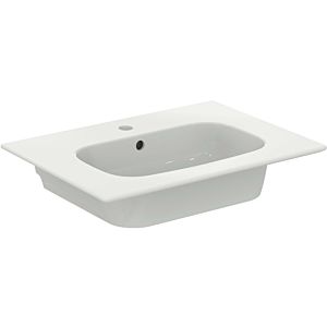Ideal Standard i.life A vanity washbasin package K8742DU 64x46x64.5cm, 1 tap hole, matt black handle, matt white