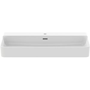 Ideal Standard Conca vasque T3832V1 avec trou pour robinetterie et trop-plein, poncé, 1000 x 450 x 165 mm, blanc soie