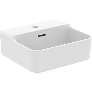 Ideal Standard Conca hand wash basin T3876V1 400x350mm, with overflow, ground, 1 tap hole, silk white
