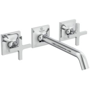 Ideal Standard Joy Neo trim kit BD153AA for 3-hole washbasin mixer, cross handles, projection 209mm, chrome