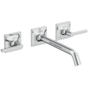 Ideal Standard Joy Neo trim kit BD154AA for 3-hole washbasin mixer, lever handles, projection 209mm, chrome