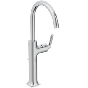 Ideal Standard Joy Neo washbasin single lever mixer BD155AA extended base, projection 169mm, with metal waste set, chrome