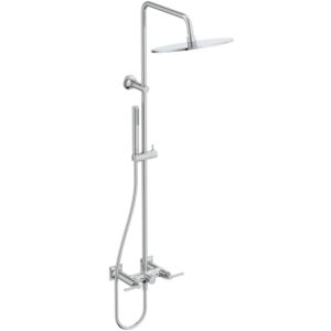 Ideal Standard Joy Neo two-handle shower system BD159AA with single-lever shower mixer, lever handles, chrome