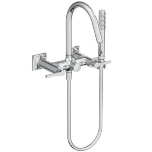 Ideal Standard Joy Neo two-handle bath mixer BD163AA surface-mounted, with hand shower set, projection 190mm, chrome