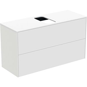 Ideal Standard vasque Conca T3948Y1 avec découpe, 2 tiroirs, 100x37x55 cm, centre, laqué blanc mat
