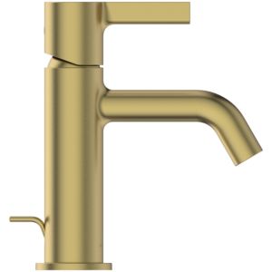 Ideal Standard Joy Waschtischarmatur BC775A2 mit Ablaufgarnitur, Ausladung 110mm, Brushed Gold