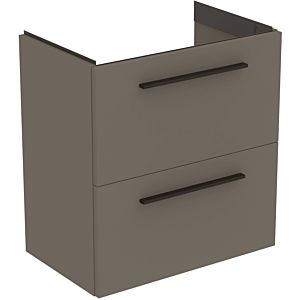 Ideal Standard i.life S Möbel-Waschtischunterschrank T5293NG 2 Auszüge, 60 x 37,5 x 63 cm, greige matt