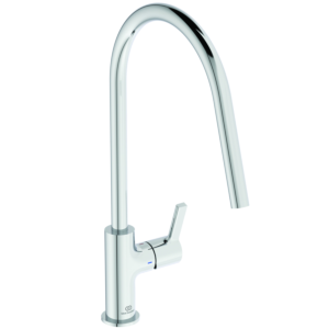 Robinet de cuisine Ideal Standard Gusto BD408AA chromé , avec bec haut