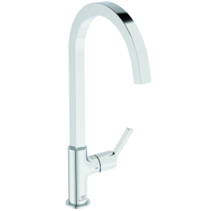 Ideal Standard Gusto kitchen tap BD412AA chrome, with high square pipe spout, low pressure