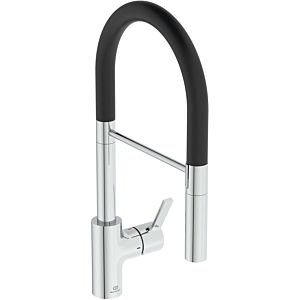 Ideal Standard Robinet de cuisine Gusto Semi-Professionnel BD417AA chromé , douchette extractible
