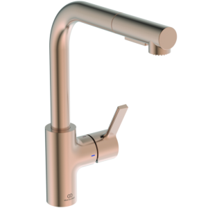 Ideal Standard Gusto robinet de cuisine BD420J4 coucher de soleil rose, avec bec flexible et douchette extractible 2 fonctions