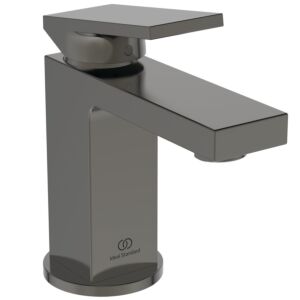 Ideal Standard Piccolo Extra basin tap BD502A5 64x167x153 mm, with waste fitting, projection 100 mm, magnetic grey