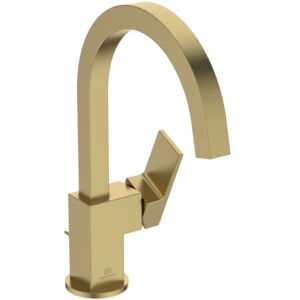 Ideal Standard Extra basin mixer tap BD504A2 90x245x307 mm, high spout, with waste fitting, brushed gold