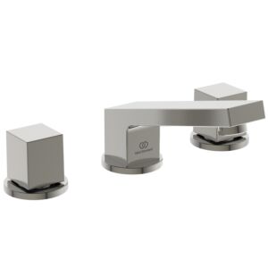 Ideal Standard Extra 3-hole basin mixer tap BD508GN 225x200x98 mm, with waste fitting, projection 140 mm, silver storm
