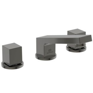 Ideal Standard Extra 3-hole basin mixer tap BD508A5 225x200x98 mm, with waste fitting, projection 140 mm, magnetic grey