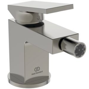 Ideal Standard Extra Bidetarmatur BD511GN 64x160x125 mm, mit Ablaufgarnitur, Ausladung 113mm, silver storm