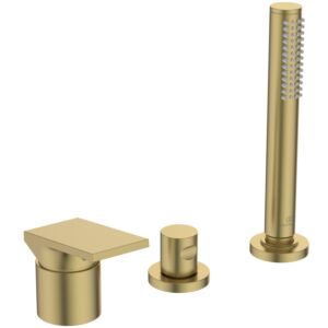 Ideal Standard Extra 3-Loch-Wannenarmatur BD517A2 233x95x204 mm, ohne Auslauf, mit Handbrauseset, brushed gold