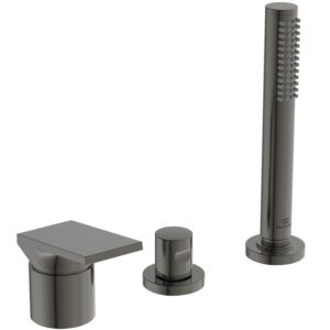 Mitigeur de baignoire 3 trous Ideal Standard Extra BD517A5 233 x 95 x 204 mm, sans bec, avec douchette, gris magnétique