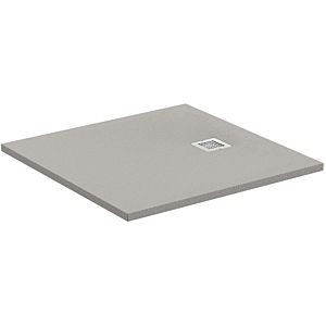 Ideal Standard Ultra Flat S shower tray K8215FS quartz grey, 90x90x3cm, with drain cover